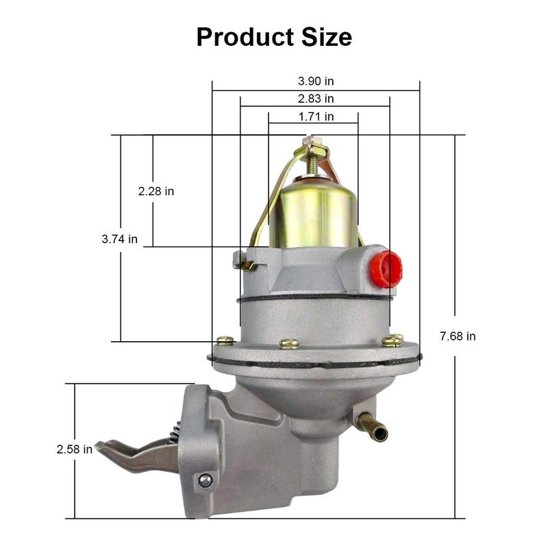 YUANTUO Mechanical Fuel Pump Fits for MerCruiser Mercury Marin MC120 MC165 MC170 MC180 MC190 MC470-1 MC488 Engine Penta 2.5L 3.0LX 3.0L 3.7L 3.7-LX 1995-2001, 3854858 42725A3 9-35422 509407 18-7282 - Image 2